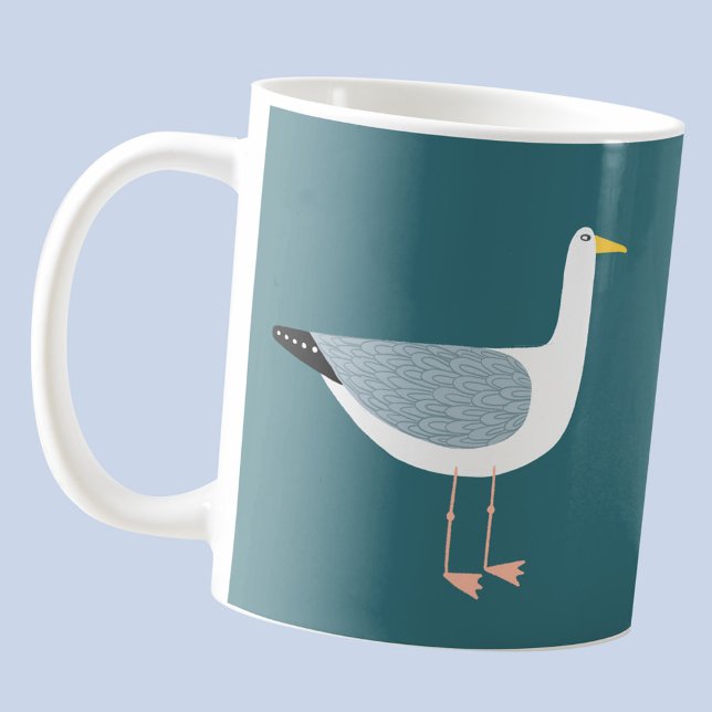 Caneca De Café Seagull (Fun Seagull bird coffee mug)