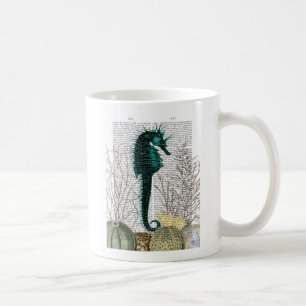 Caneca De Café SeaHorse e Sea Urchins
