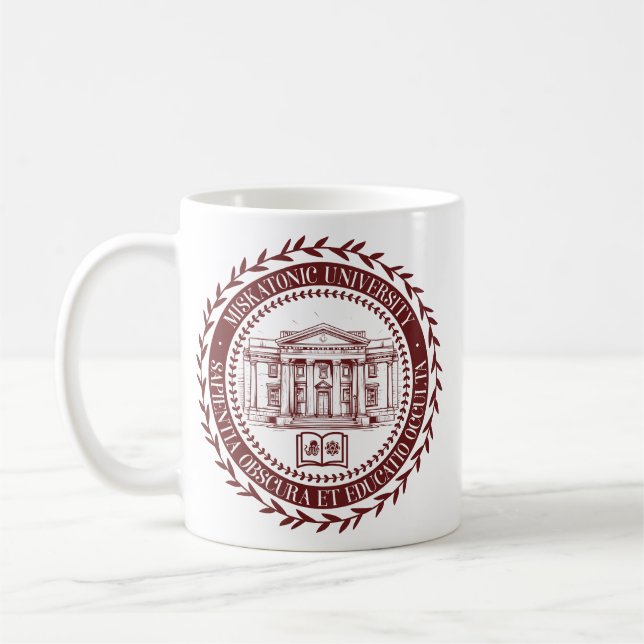 Caneca De Café Seal da Universidade Miskatonic (Esquerda)