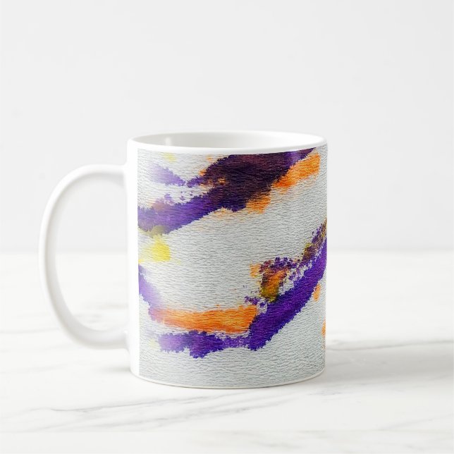 Caneca De Café Seamless animal zebra. Dirty art pattern. Abstract (Esquerda)