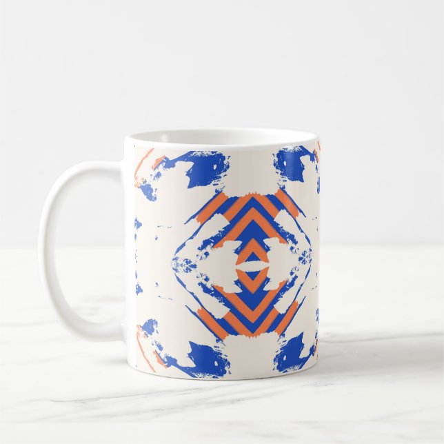 Caneca De Café  seamless colorful hipster pattern with geometric  (Esquerda)