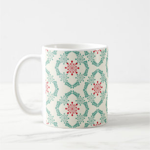 Caneca De Café Seamless floral pattern of abstract flowers and le