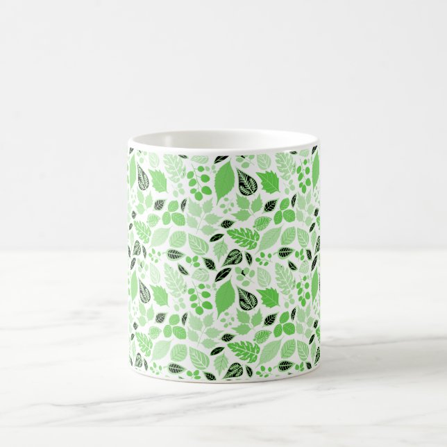 Caneca De Café Seamless Leaf Pattern (Centro)