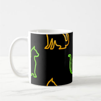 Caneca De Café Seamless pattern with catsabstract,animal,art,arti