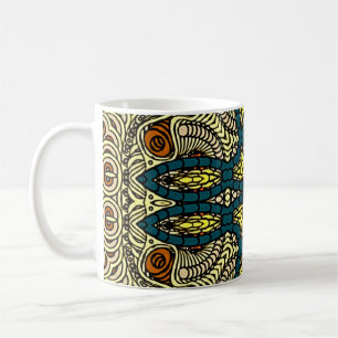 Caneca De Café Seamless Vintage pattern in oriental style Flower