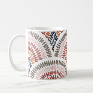 Caneca De Café Seamless wavy pattern. Seigaiha design in polka do