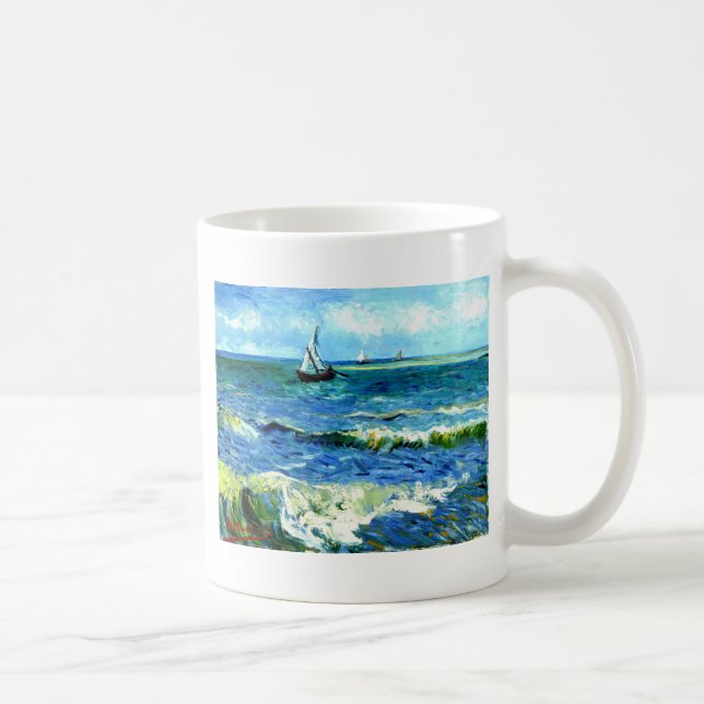 Caneca De Café Seascape em Saintes-Maries, Vincent van Gogh (Direita)