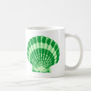 Caneca De Café Seashell - Esmeralda verde