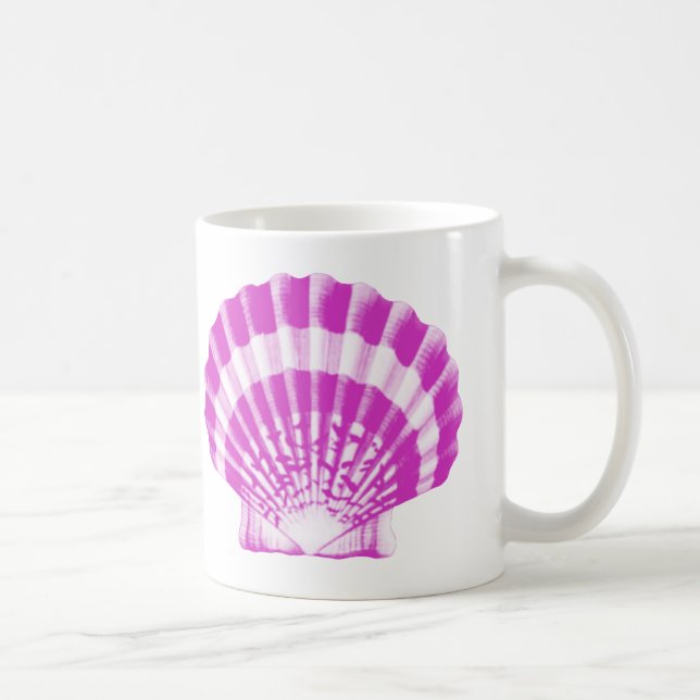 Caneca De Café Seashell - orquídea e branca (Direita)