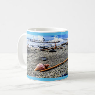 Caneca De Café Seashell Personalizado na Praia