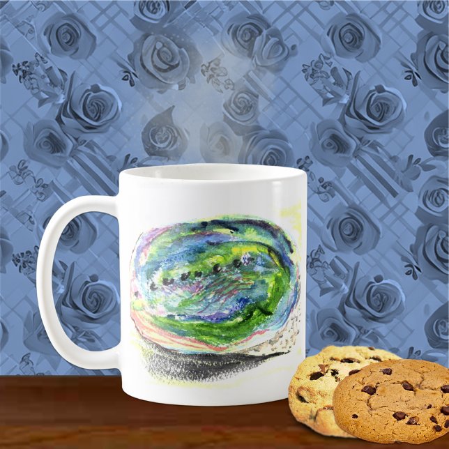 Caneca De Café Seashell Watercolor Soft Art (artwork of beautiful natural shell)