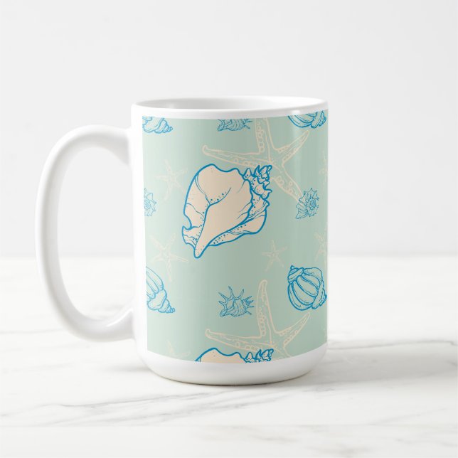 Caneca De Café seashells and starfish (Esquerda)