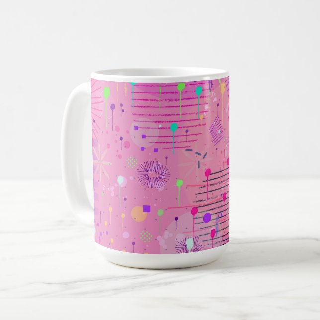 Caneca De Café Seasonal Fruit Salad: Abstract Painting (Frente Esquerda)