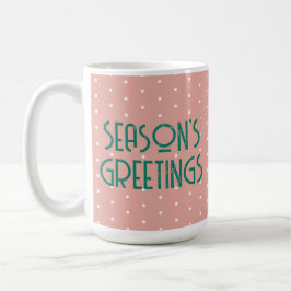 Caneca De Café Season's Greetings Polka Dot