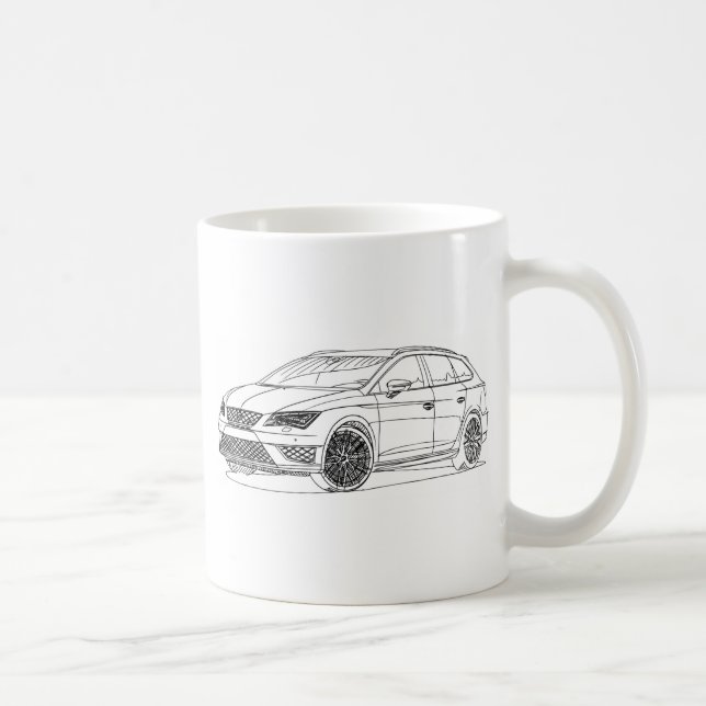 Caneca De Café Seat LeonST Cupra 2015 (Direita)