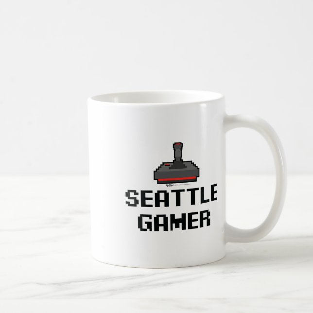 Caneca De Café Seattle Gamer cidade de 8 bits 1  (Direita)