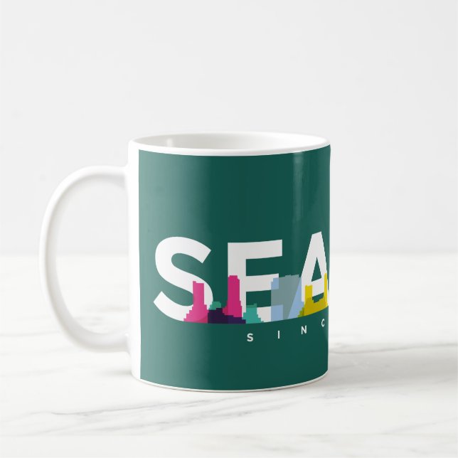 Caneca De Café Seattle Skyline Coffee Mug (Esquerda)