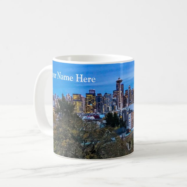 Caneca De Café Seattle Skyline nº 7 Mug (Frente Esquerda)