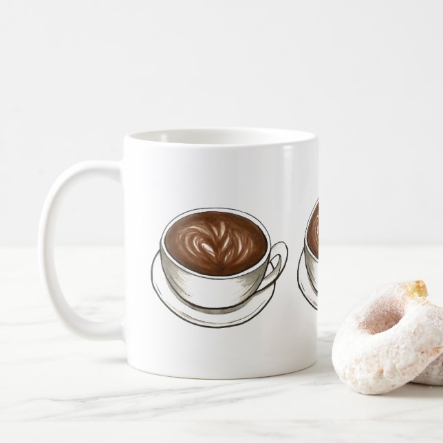 Caneca De Café Seattle Washington Latte Compro Barista (Com Donut)