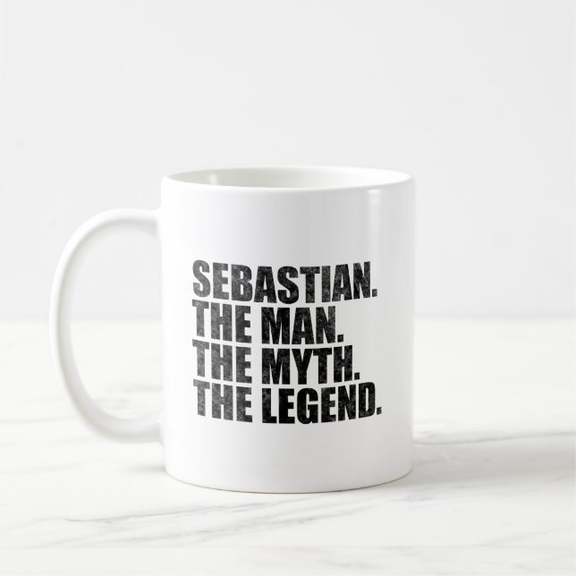 Caneca De Café Sebastian The Man The Myth The Legend (Esquerda)