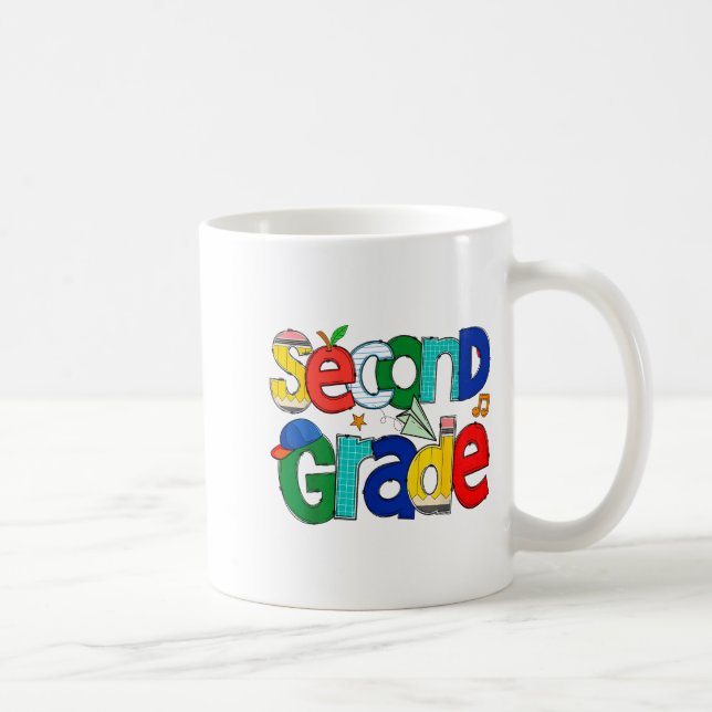 Caneca De Café Second Grade Student School Clroom Learning Educat (Direita)