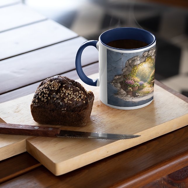 Caneca De Café Secret Garden Stone Fairy Custom Photo Collage (Secret Garden Stone Fairy Custom Photo Collage Coffee Mug)