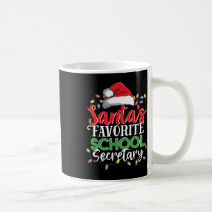 Caneca De Café Secretária de Escola Favorita de Natal Engraçado X