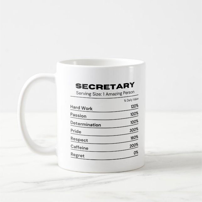 Caneca De Café Secretário Assistente Administrador Legal (Esquerda)