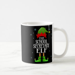 Caneca De Café Secretário da Escola Elf Xmas Funny Family Matando