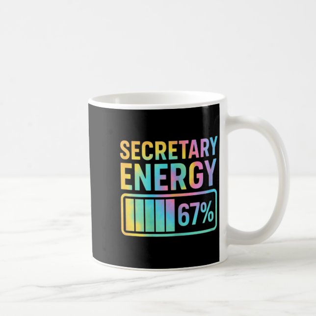 Caneca De Café Secretary Energy 67 Percent Secretary Retro Vibes  (Direita)