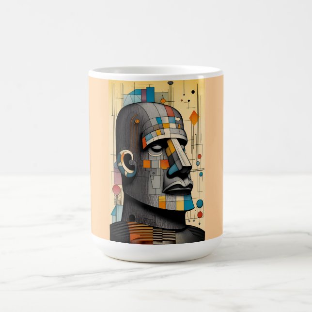 Caneca De Café Século 21 Moai - Ken Gage Tiki Art (Centro)
