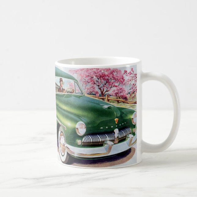 Caneca De Café Sedan Mercury 1949 verde (Direita)