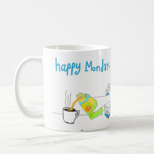 Caneca De Café Segunda-feira 2 cómicos