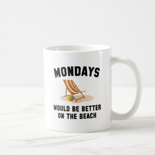 Caneca De Café Segundas-feiras Na Praia