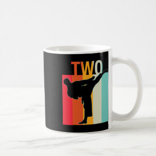 Caneca De Café segundo aniversário dotado de Karate Retro Taekwon