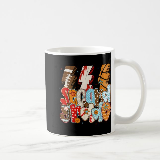 Caneca De Café segundo Boys Lightning Bolt Futebol Baseball Ba (Direita)