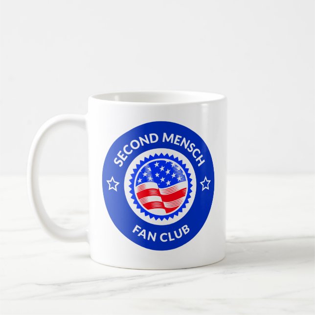 Caneca De Café Segundo Mench Fan Club Jewish SGOTUS Doug Emhoff (Esquerda)