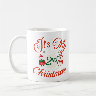 Caneca De Café Segundo Natal do bebê T-shirt do Toddler