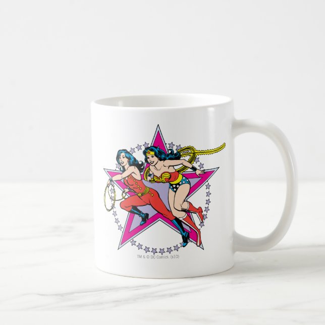 Caneca De Café Segundo Plano da Mulher Maravilha (Direita)