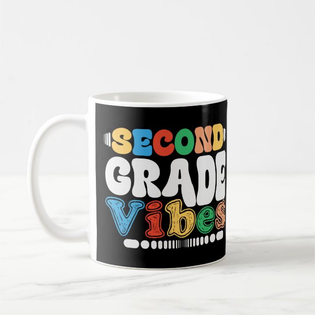 Caneca De Café segundo Segundo Ano Vibes Engraçado De Volta À Cul (Esquerda)