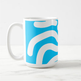 Caneca De Café Segurança Biométrica de Impressão Digital Azul