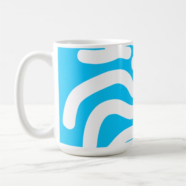 Caneca De Café Segurança Biométrica de Impressão Digital Azul (Esquerda)