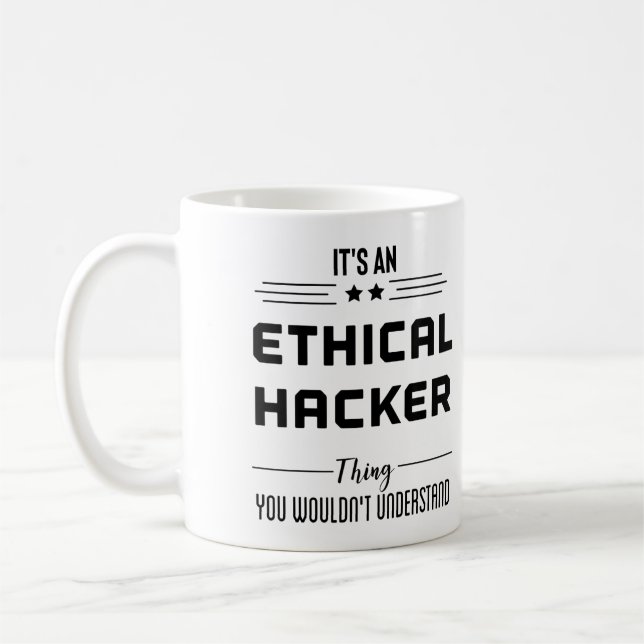 Caneca De Café Segurança cibernética de hackers - Cotações de seg (Esquerda)