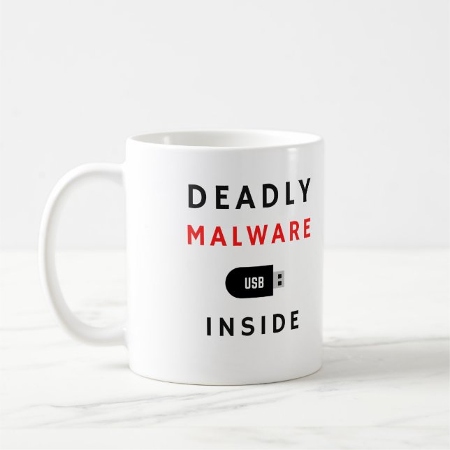 Caneca De Café Segurança cibernética de malware mortal - Cotações (Esquerda)