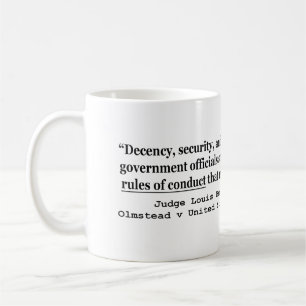 Caneca De Café Segurança da decência e juiz Louis Brandeis da