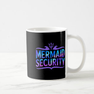 Caneca De Café Segurança de sereia engraçado pai pai filha aniver