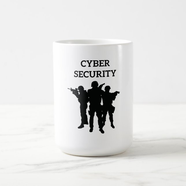 Caneca De Café Segurança de TI: A Esquadra de Defesa Digital (Centro)