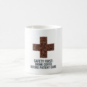 Caneca De Café Segurança em Primeiro Lugar Beba Café Antes do Cui