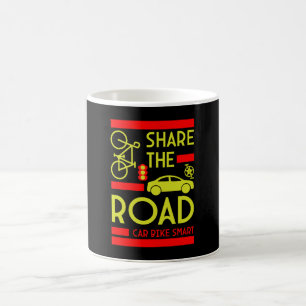 Caneca De Café Segurança Rodoviária de Bicicleta