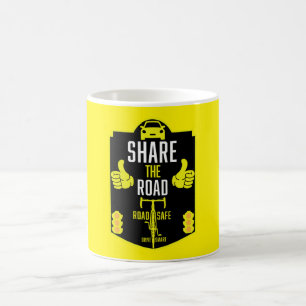 Caneca De Café Segurança Rodoviária de Bicicleta